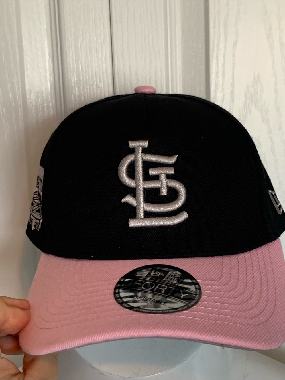 New Era Black & Pink StL Embroidered Baseball Cap